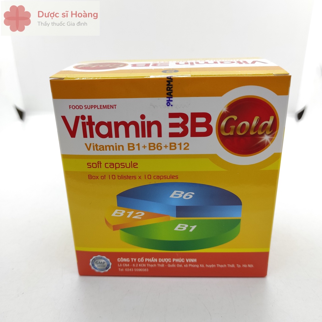 Vitamin 3B Gold PV - Giúp Bổ Sung Vitamin Nhóm B B1+B6+B12 Hiệu Quả