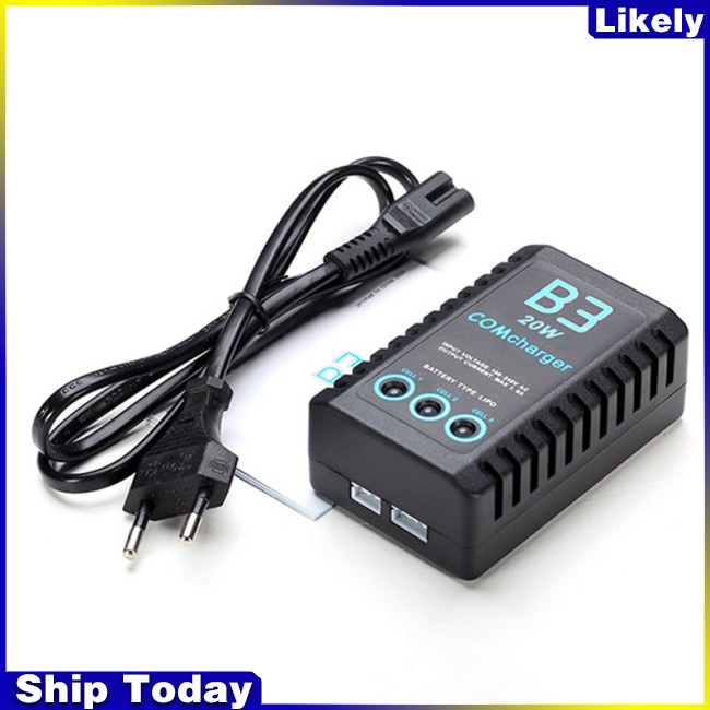 Bộ Sạc Pin Cân Bằng B3 20W 11.1V 2S- 3S Lipo Cho Máy Bay Điều Khiển Từ Xa