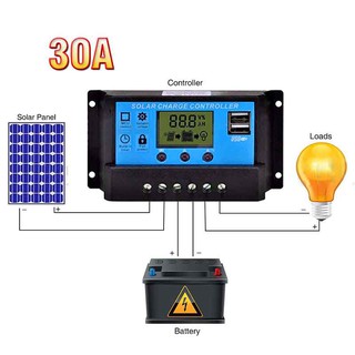 Điều khiển sạc năng lượng mặt trời 30A có cổng USB