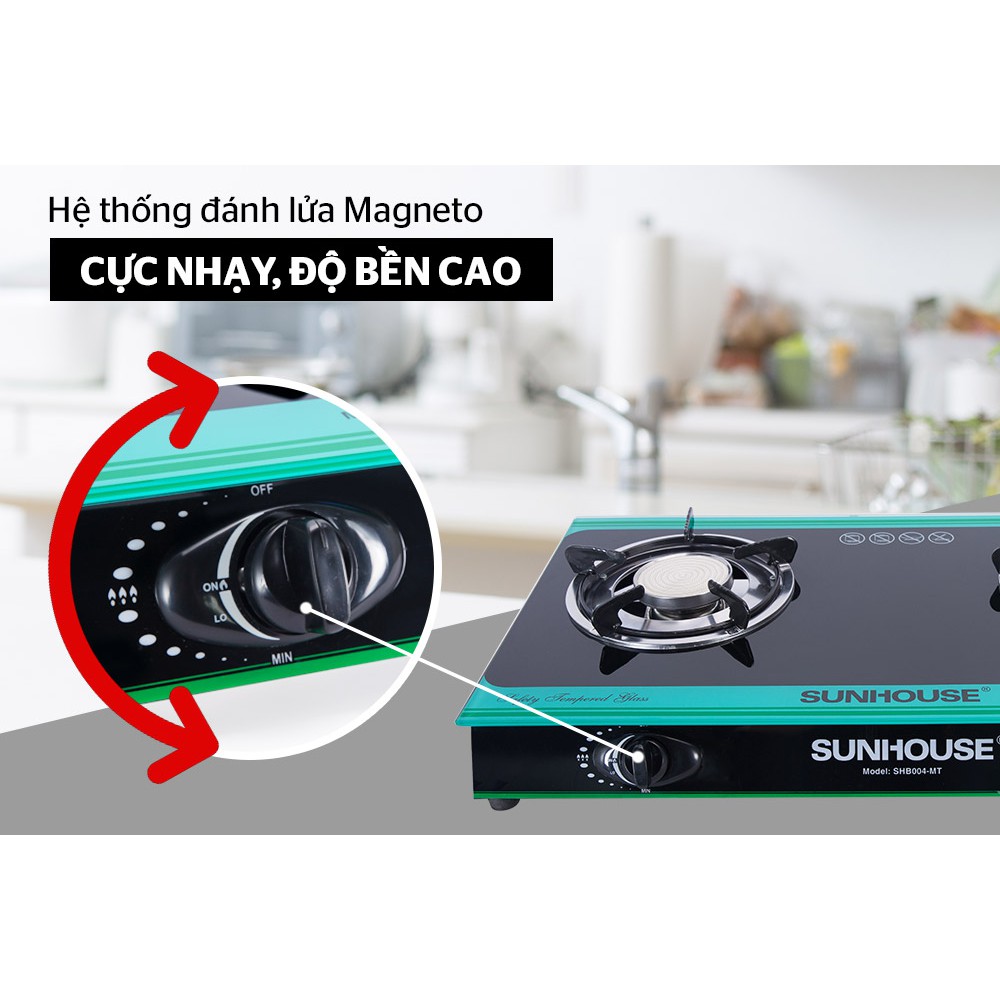 BẾP GAS DƯƠNG HỒNG NGOẠI SUNHOUSE SHB004MT