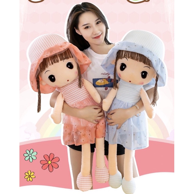 Búp bê gấu bông váy kẻ cao cấp hàng chuẩn như hình kích thước 45cm và 60cm