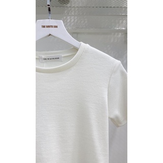 ÁO THUN GÂN CROPTOP TRƠN - TRẮNG