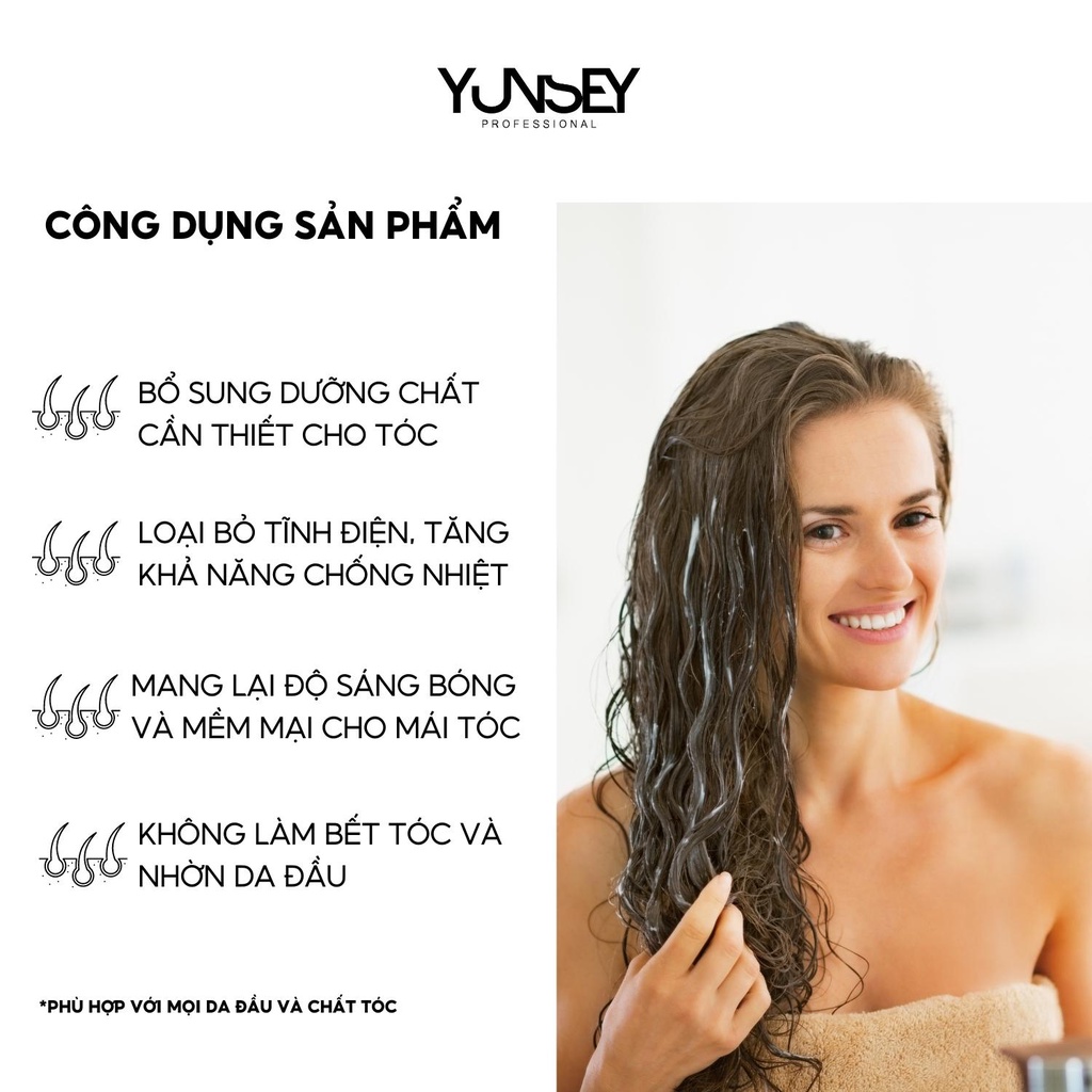 Mặt nạ ủ tóc hương lựu giúp tóc mềm mượt Yunsey Pomegranate Mask 1000ml