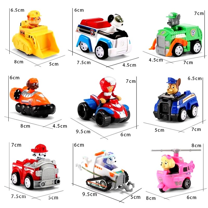 Bộ 9 nhân vật chó cứu hộ Paw Patrol chạy trớn G9/A11/999/666