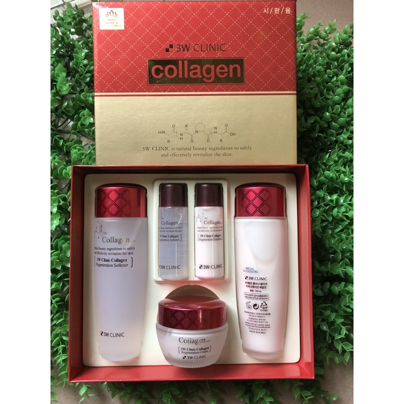 Bộ dưỡng da săn chắc chống lão hóa collagen 3W Clinic- 3WCLINIC Collagen Skin Care 5 Items Set