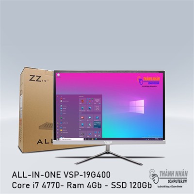 Máy tính ALLINONE VSP19G400 Intel Gen 4 Ram 4Gb SSD 120Gb New 100% FullBox