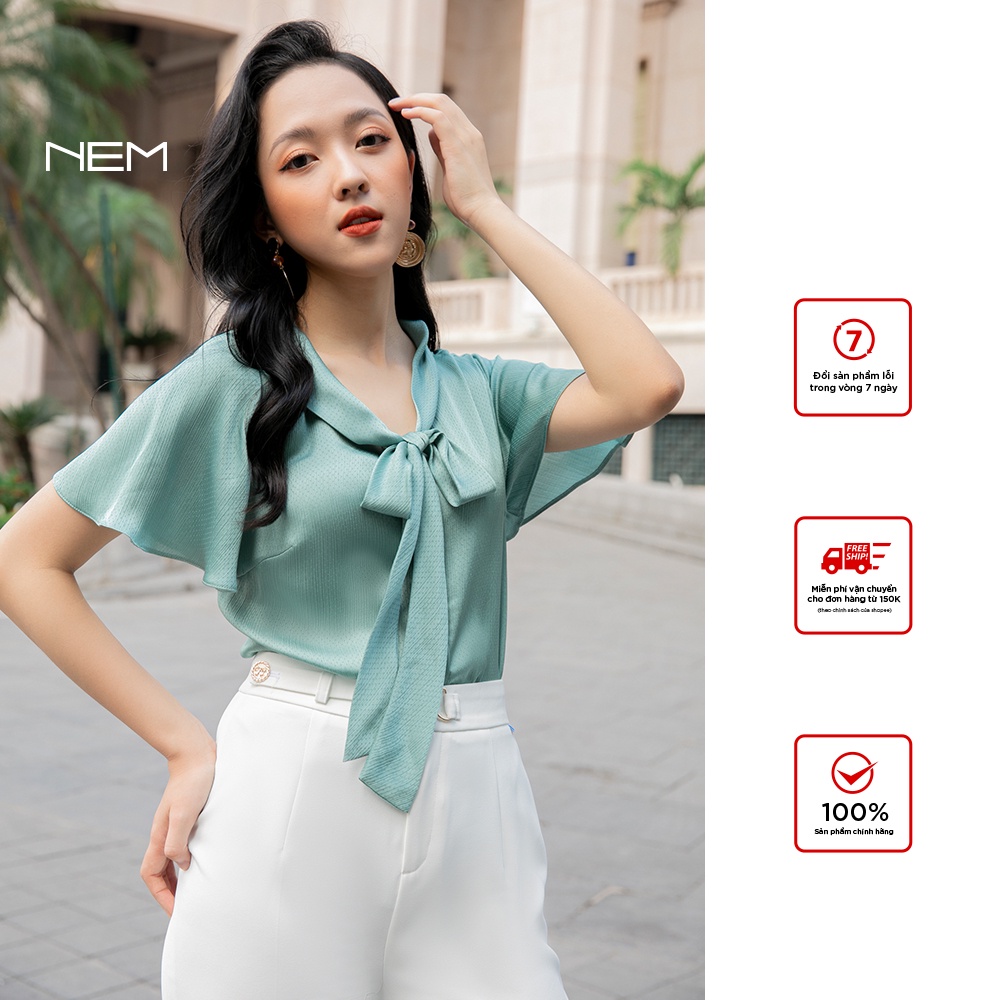 Quần dài nữ thiết kế màu trắng NEM Fashion Q01692