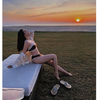 Bikini hai mảnh siêu tôn dáng vải len đũa siêu xinh