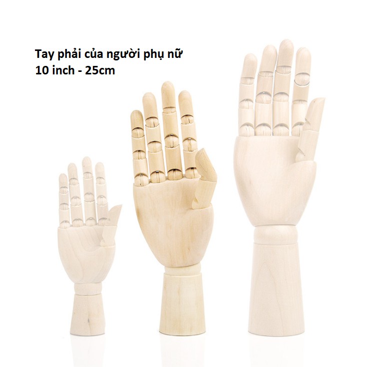 Bàn tay gỗ mô hình mỹ thuật, thiết kế, hội họa - Artists Wooden Hand