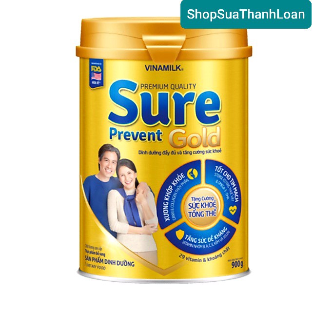 [Mã GROSALE1 giảm 8% đơn 500K] [HSD T12-2023] SỮA BỘT SURE PREVENT GOLD 900G