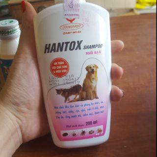 Sữa tắm chó mèo Hantox nhũ bạc
