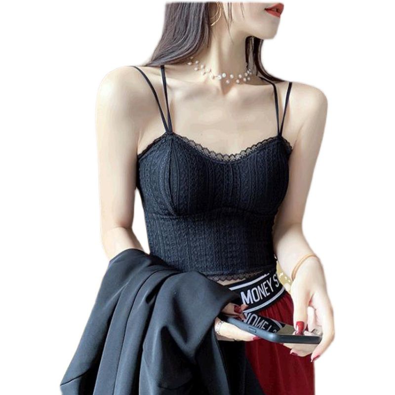 Áo Bra 2 Dây Phối Ren Dáng Dài Kèm Mút Đệm Ngực Mã 995