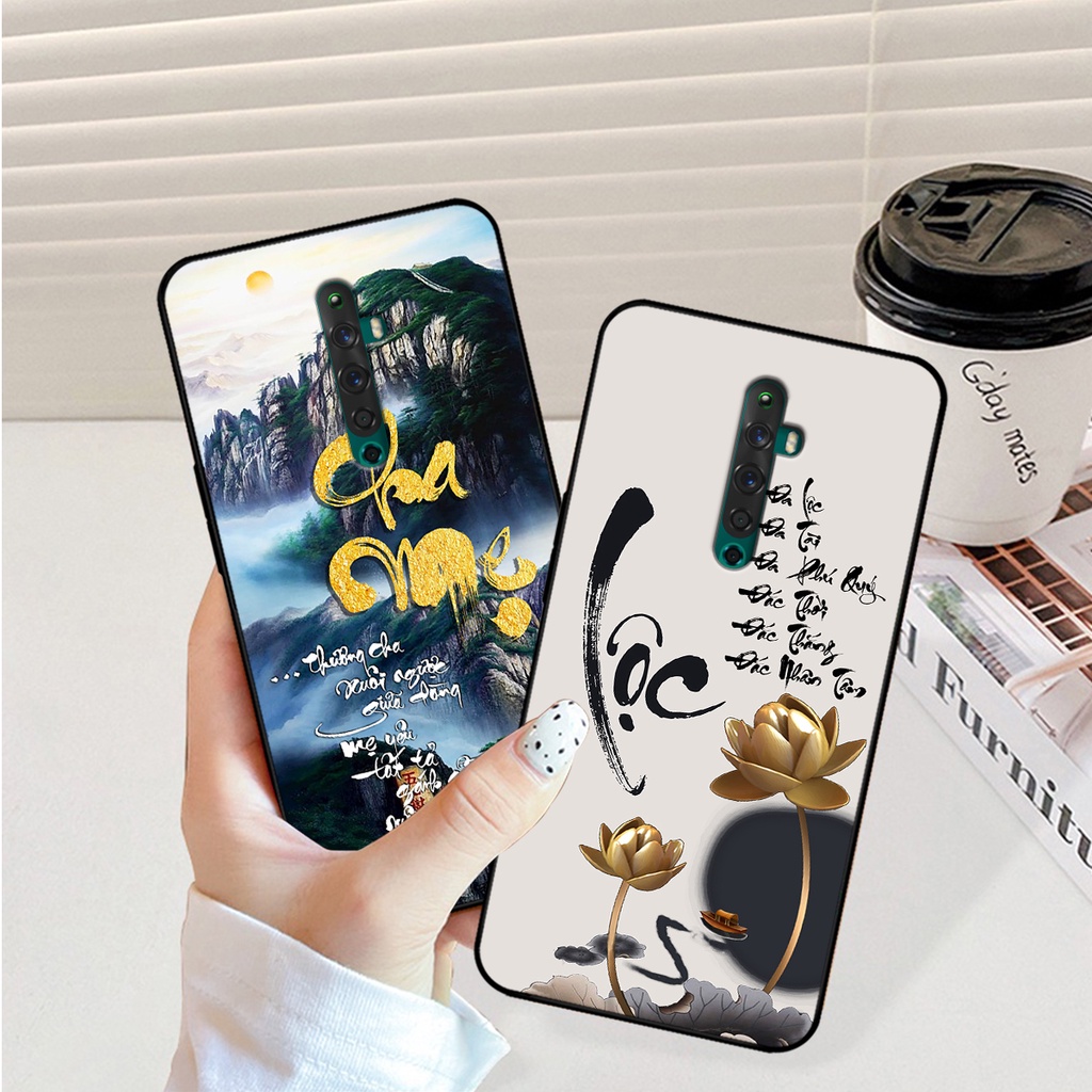 Ốp lưng Oppo Reno 2 / Reno2 F - Reno 2f in hình phong cách chữ thư pháp cha mẹ, tài lộc