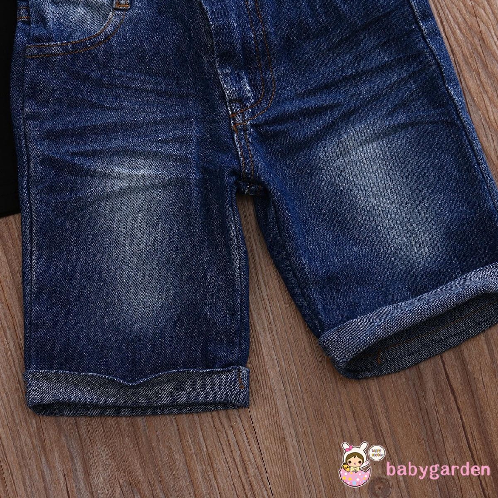 Set áo sơ mi ngắn tay + Quần jeans dài cho bé trai