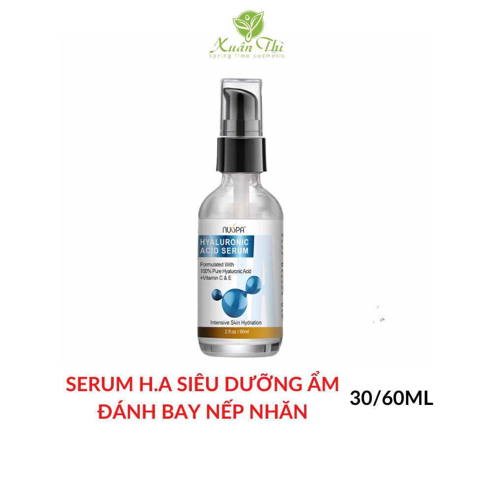 Serum Hyaluronic Acid NUSPA 30ml/60ml - Tinh chất dưỡng da siêu dưỡng ẩm hữu cơ giúp đánh bay nếp nhăn ở mặt và cổ