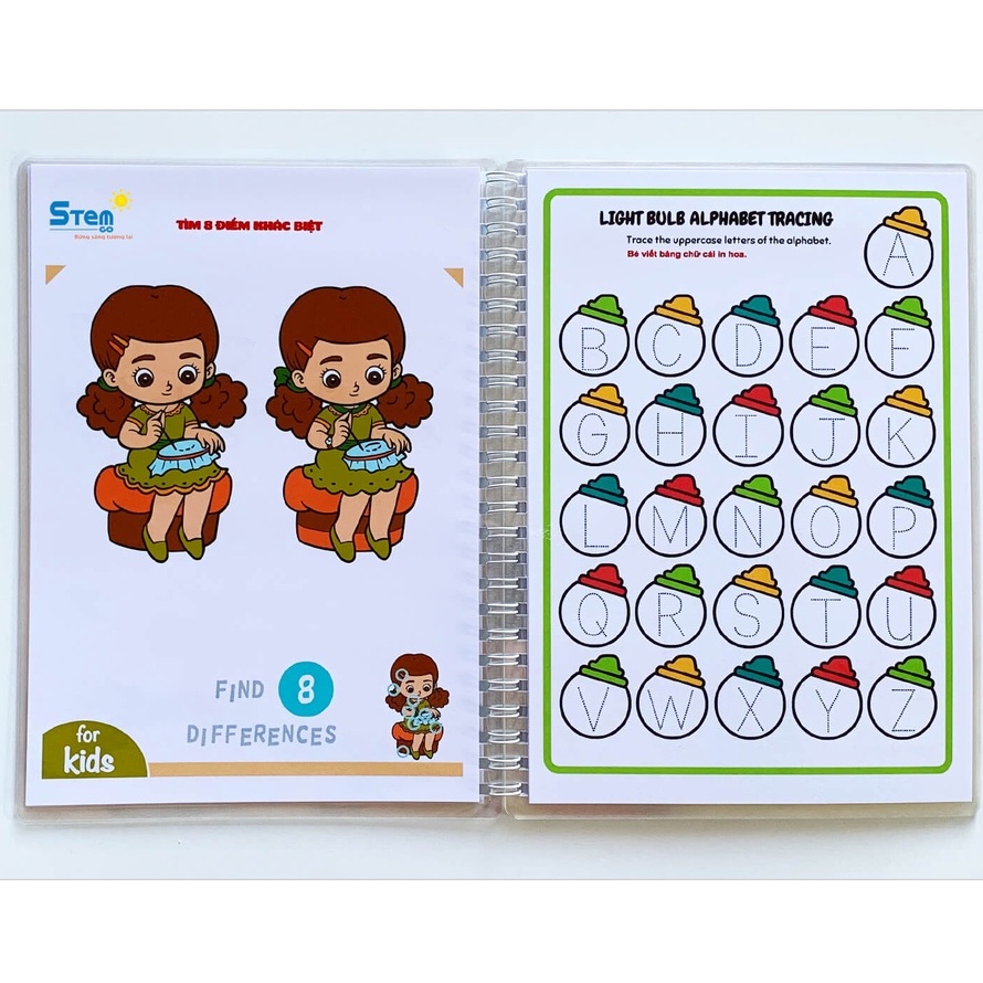 Bộ Học Liệu ❤️ Học Liệu Chủ Đề Bé Vui Vẻ Tập 2 + Bút Dạ