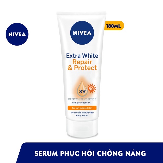 Bộ đôi serum NiviA 180ml ngày và đêm dưỡng thể chống nắng