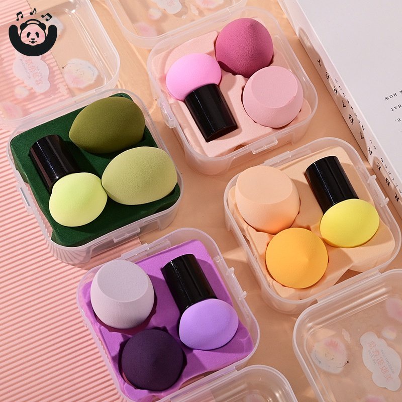 Bộ 3 Mút Trang Điểm Ướt Và Khô Hình Trứng / Giọt Nước