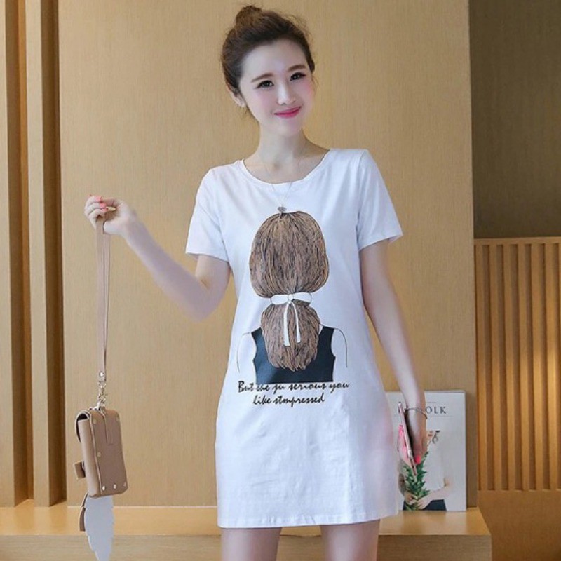Đầm Nữ Ngắn Tay Phong Cách Hàn Quốc