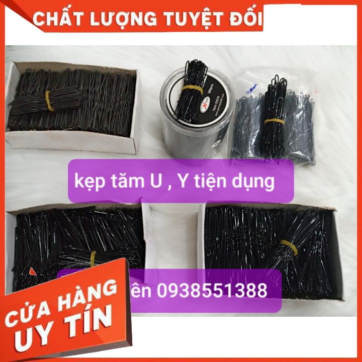 Kẹp xẹt tăm ghim tóc chữ U - ( 5cm, 6cm, 7cm) Kẹp chữ Y ( 5,5cm )  bới tóc cô dâu thép sơn tĩnh điện cao cấp