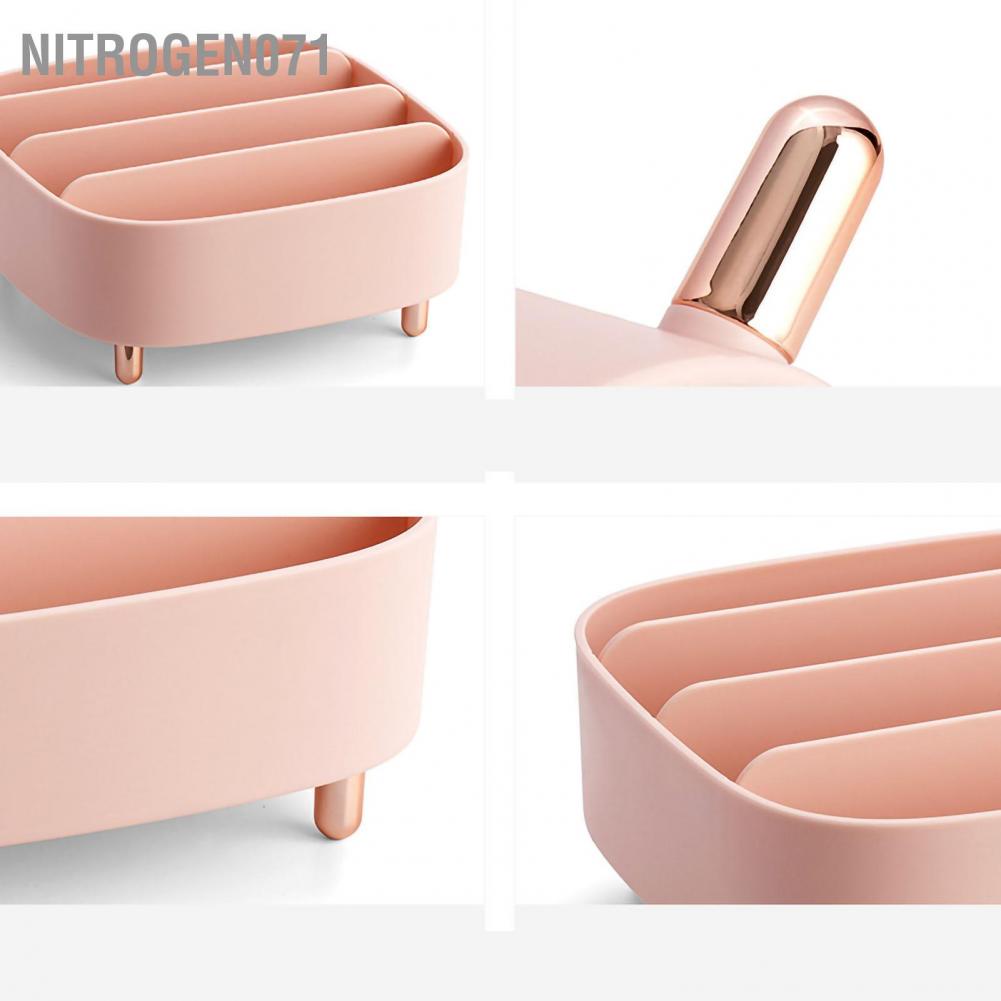 Nitrogen071 hộp đựng mỹ phẩm Bộ tổ chức lưu trữ mỹ phẩm Máy tính để bàn Giá đỡ trang điểm có thể điều chỉnh đa năng cho Son môi bóng mắt