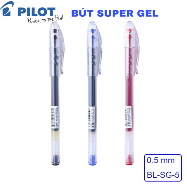 BÚT GEL PILOT SUPER GEL 0.5mm (JAPAN)