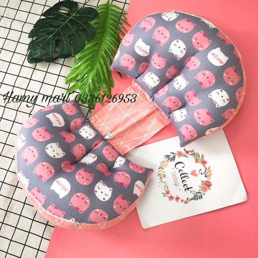 Gối ôm bà bầu HAMY Mart gối bầu cánh tiên cao cấp ct001