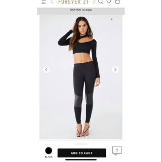 Quần tregging nữ phối da F21 vnxk