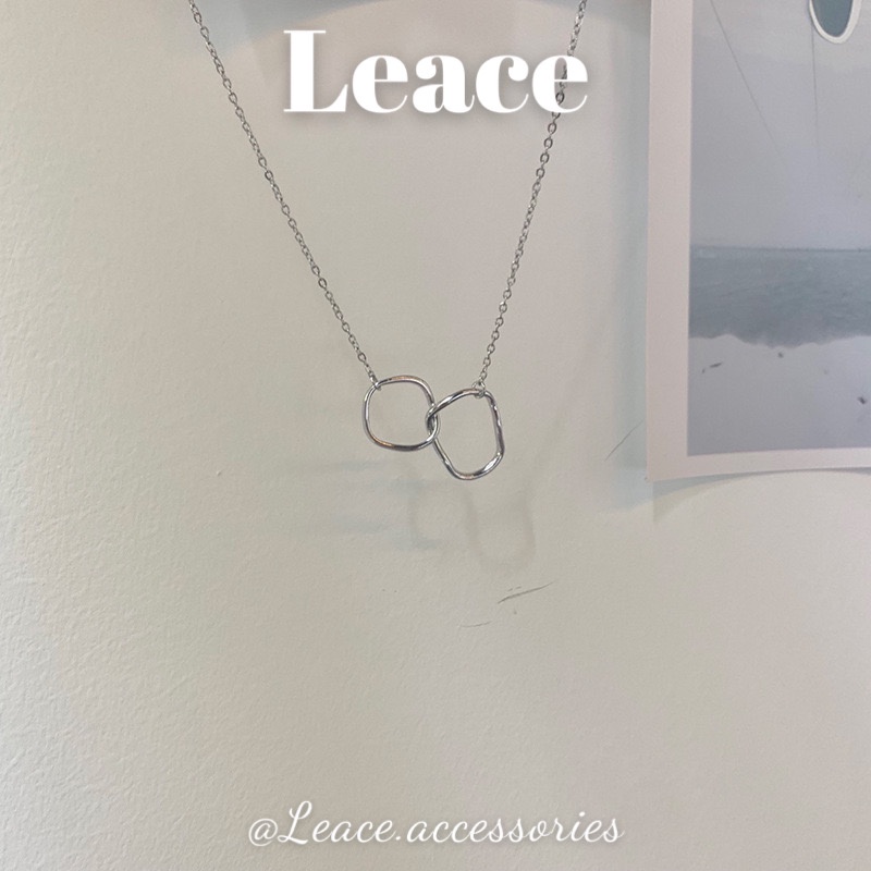 Dây chuyền nữ, vòng cổ nữ mặt hình học đan nhau NL016,017 Leace.accessories