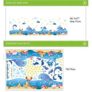 Decal dán tường Bé yêu biển