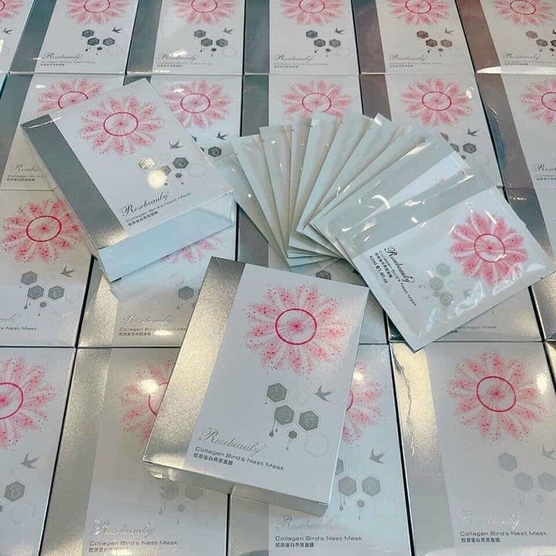 [ 2 HỘP 20 MIẾNG ]  Mặt Nạ Collagen Yến RoseBeauty 40ml