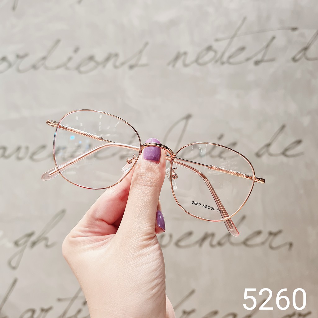 Gọng kính cận mắt tròn nobita nam nữ kim loại thời trang hàn quốc Lilyeyewear 5260 nhiều màu | BigBuy360 - bigbuy360.vn