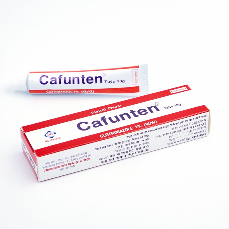 Kem Bôi Da Cafunten - 10G Nấm Da, Nấm Candida, Nấm Kẽ Ngón Tay, Ngón Chân