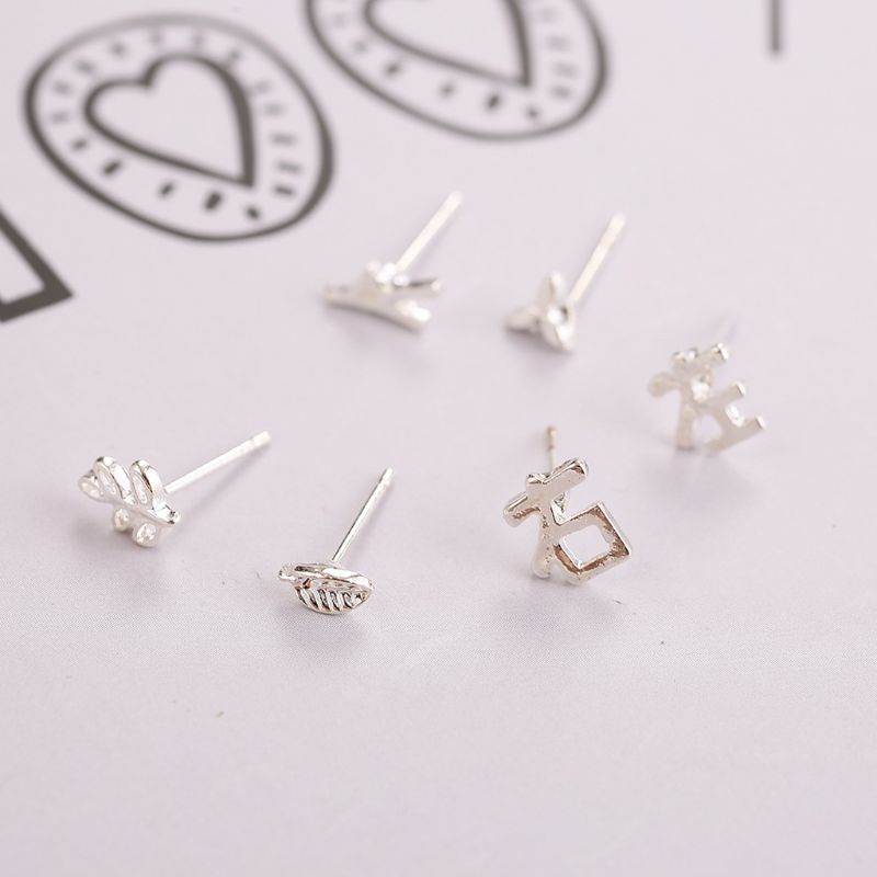 Bông Tai Dạng Xỏ Nhiều Loại Đơn Giản Sáng Bóng Không Gây Dị Ứng Nhiều Màu Sắc Dễ Thương YOUYO