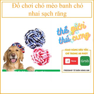 (Nhiều loại) Banh cho chó (Bóng tết thừng, banh 7 sắc, bóng tập cắn) đồ chơi chó mèo banh chó nhai sạch răng