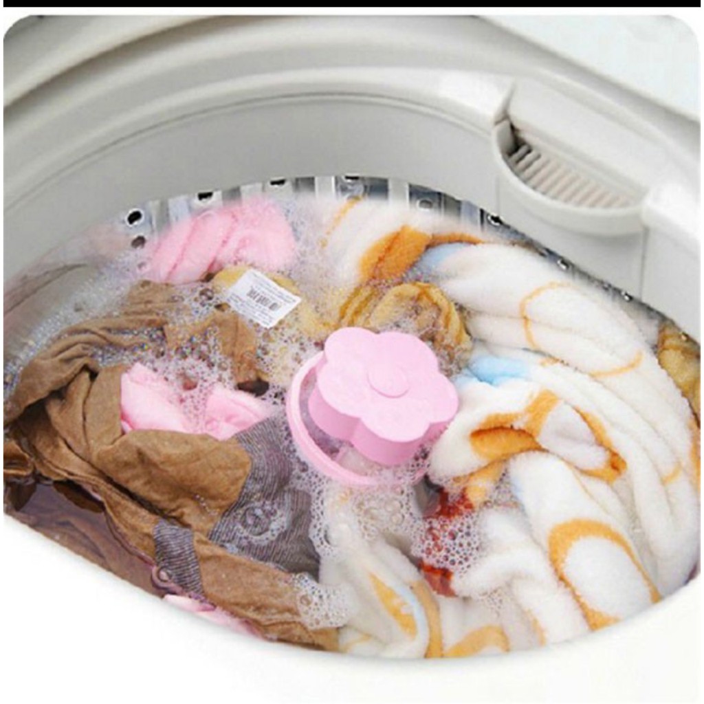 Phao lọc cặn bẩn máy giặt, túi lọc gom rác lồng máy giặt cửa đứng (có 2 màu xanh và hồng)