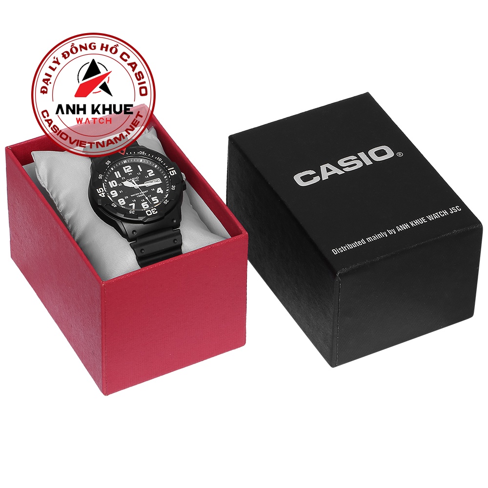 Đồng Hồ Casio Nam MRW-200H-1B | Dây Nhựa | 3 Kim | Chống Nước