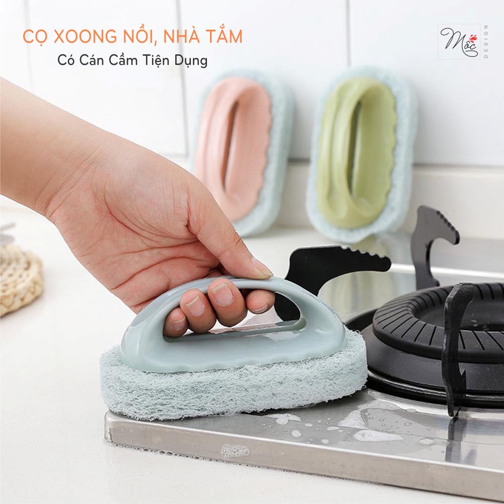 Cọ xoong nồi vệ sinh có cán cầm tiện lợi