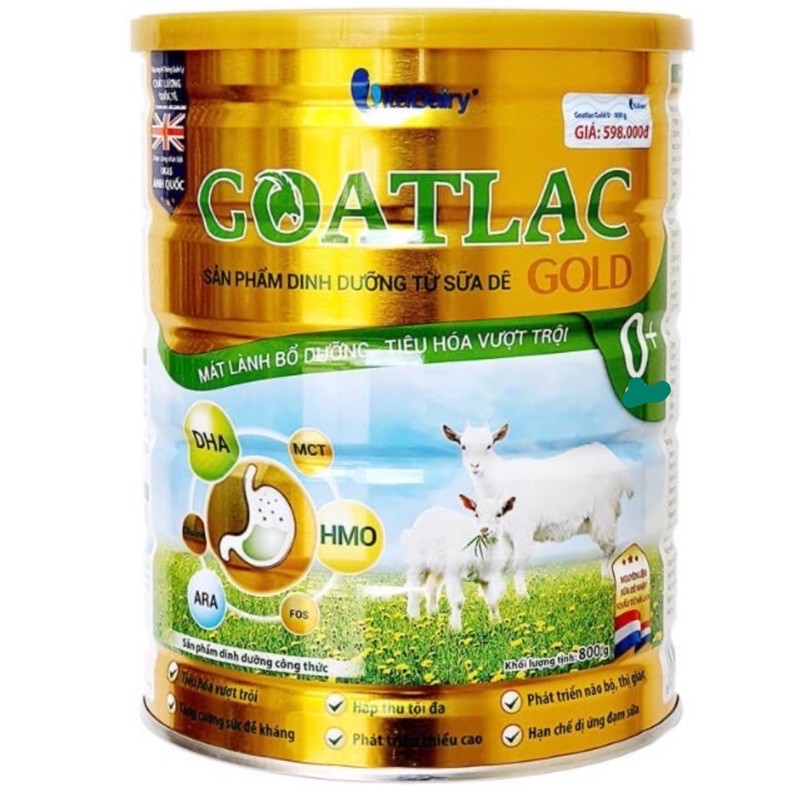 Sữa dê goatlac gold số 0 800g