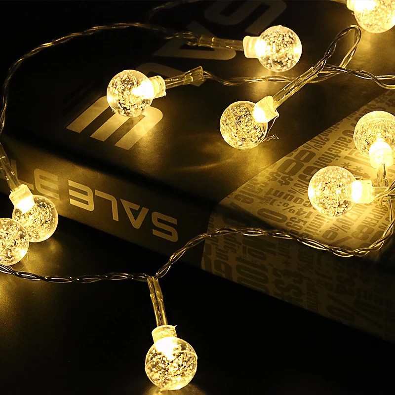 Dây đèn led bọt tuyết 2.5m 20 bóng dùng pin