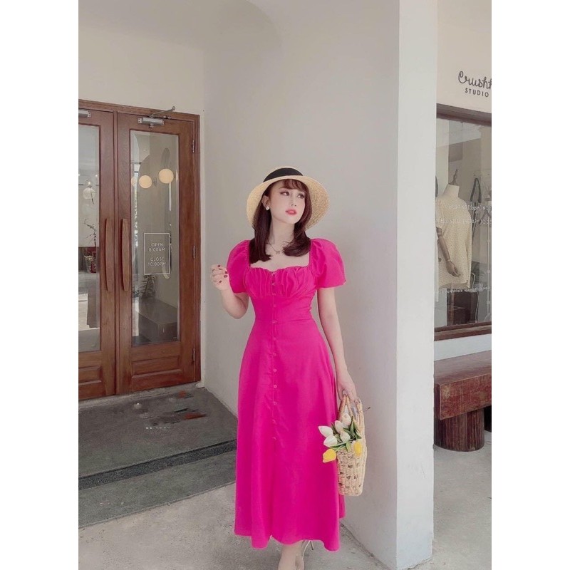 Đầm Váy nữ xẻ tà nhún sau lưng , Đầm Váy Maxi Đũi Cao Cấp | BigBuy360 - bigbuy360.vn