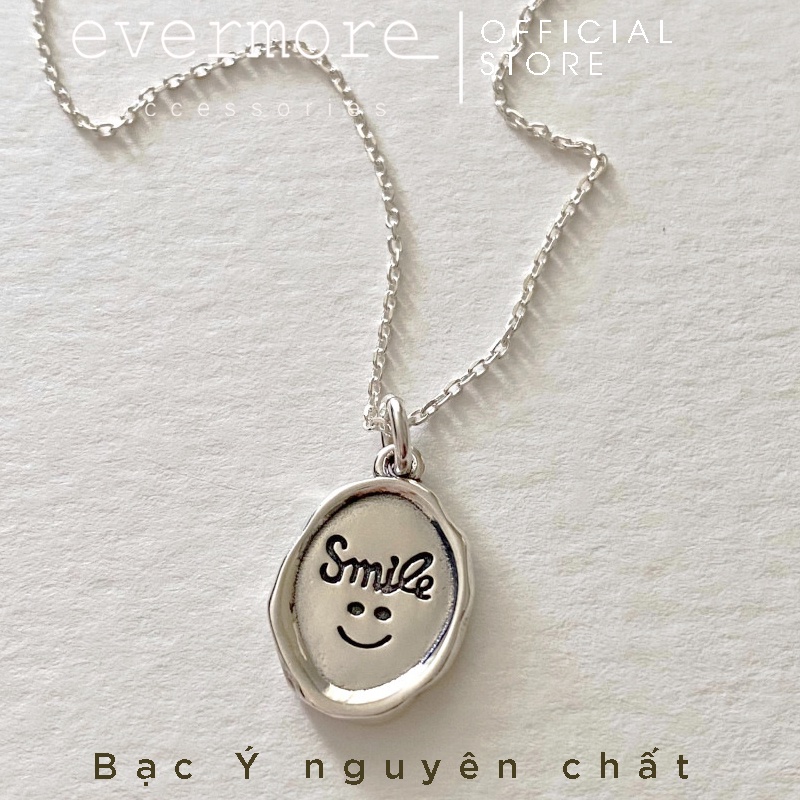Dây chuyền bạc EVERMORE, vòng cổ bạc 925 Smile - phong cách thanh lịch, minimalism - D051