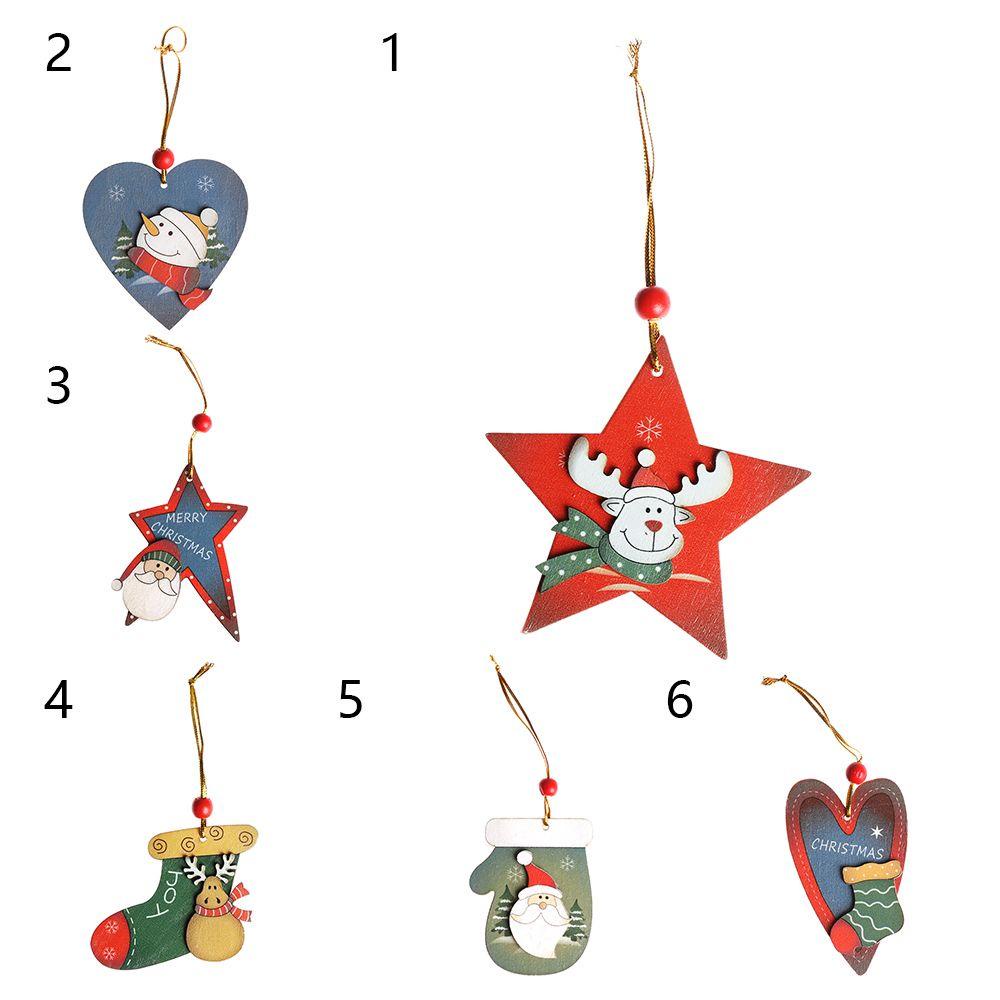 ESPO Đồ Treo Trang Trí Bằng Gỗ Hình Ông Già Noel