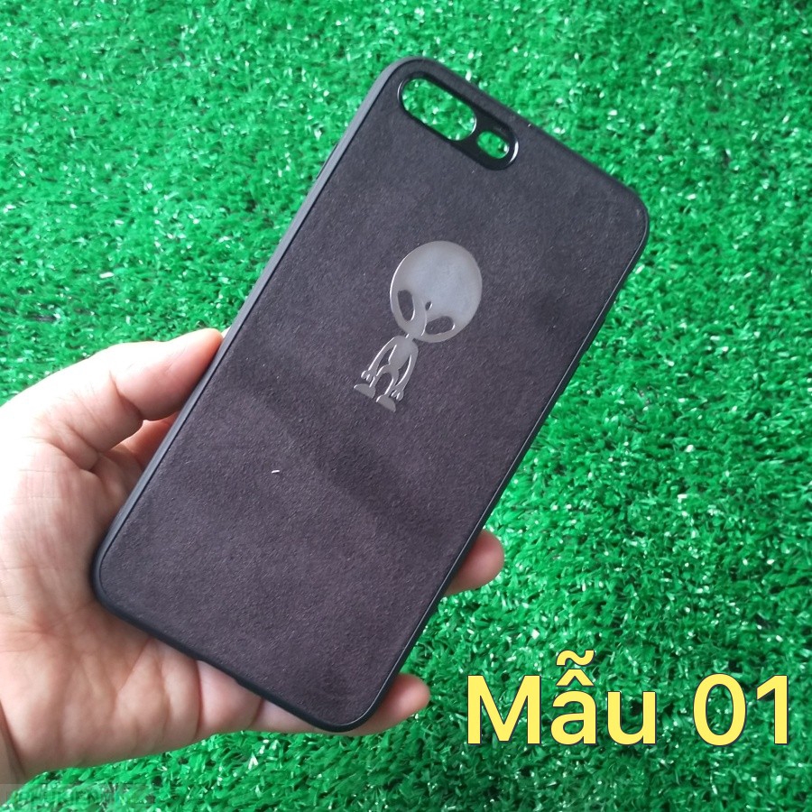 Ốp lưng da lộn in chìm 3D độc đáo, kiểu dáng cool ngầu, viền dẻo chống trầy cho iPhone 7 Plus / iPhone 8 Plus giá rẻ