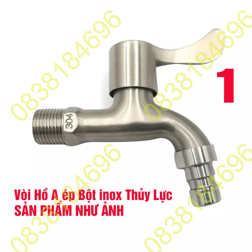 VÒI HỒ VÒI NƯỚC VÒI MÁY GIẶT INOX 304 dập ép thủy Lực, bột 304 CHỌN theo ảnh NK20