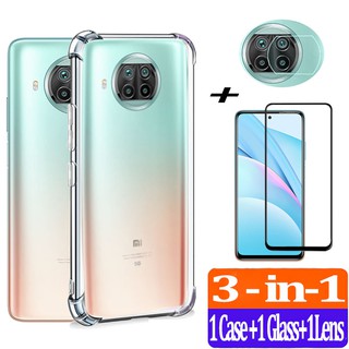 Set kính cường lực 3 trong 1 + 1 miếng dán màn hình cho xiaomi mi 10t lite