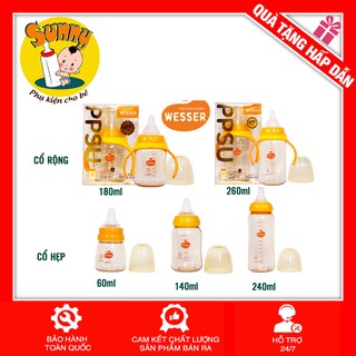Bình Sữa Wesser Kháng Khuẩn Cao Cấp 60ml/140ml/250ml