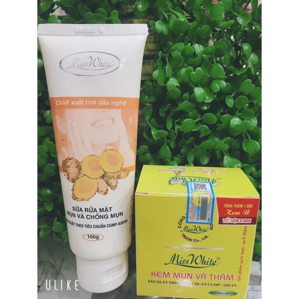 COMBO SỮA RỬA MẶT MISS MỤN & KEM MỤN VÀ THÂM