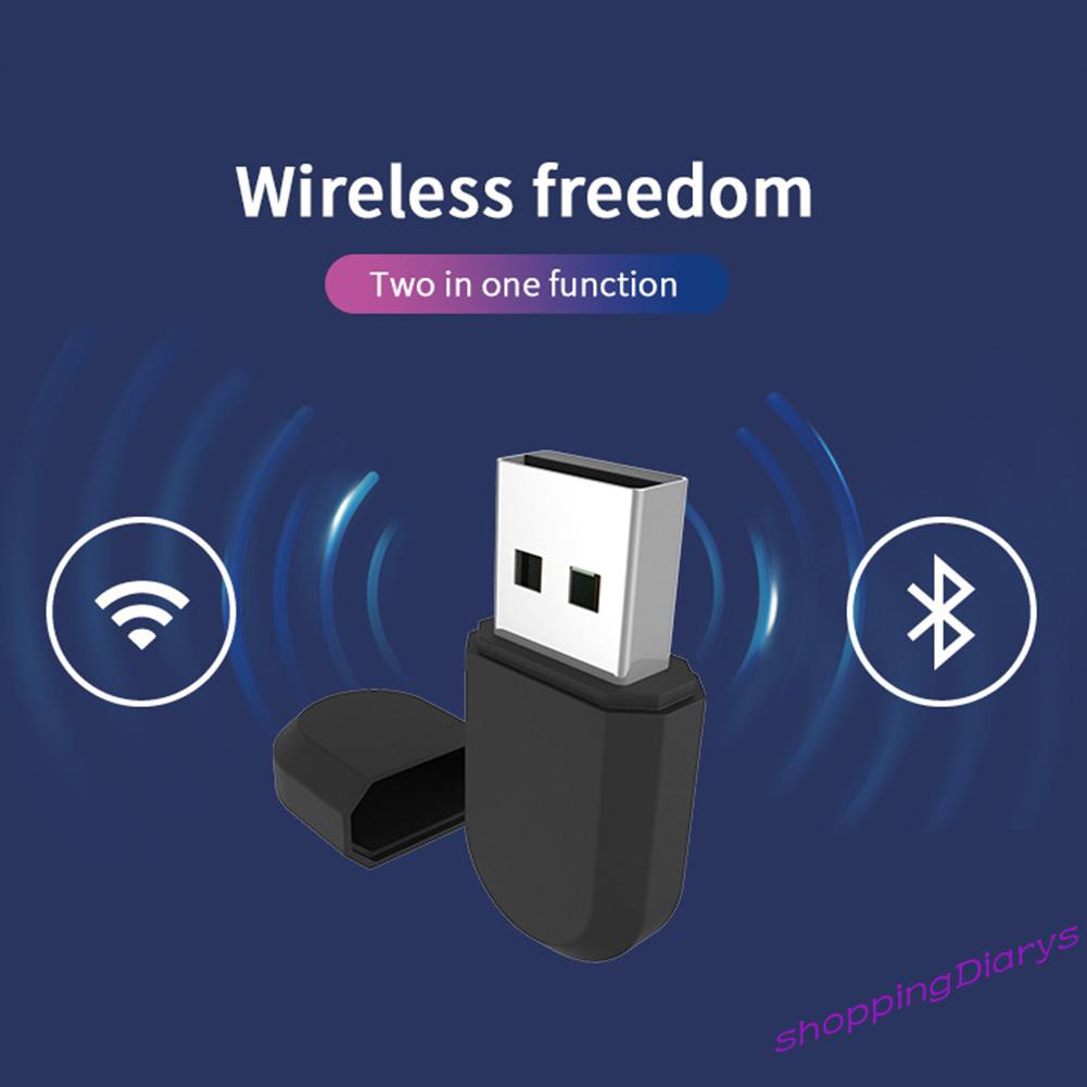 Usb Thu Sóng Wifi Không Dây Bluetooth 4.2 150mbps Hỗ Trợ Thẻ Mạng