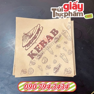 1000 túi giấy KEBAB (Kraft - in sẵn)